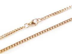 20"/24" Stainless Steel Necklace, 3mm Curb Chain | 20"/24" 不鏽鋼項鏈 3mm 遏制鏈