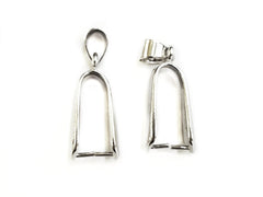 Pinch Bail, Brass, 9.7x22.5mm, 2 Pieces | 銅瓜子扣, 8x23mm, 2個