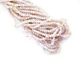 玻璃珠, 3x3.5mm, 切面扁珠, 果凍粉紅 x 電鍍卡其色