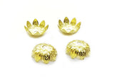 Bead Cap, Brass, 9.3mm, 24 Pieces | 銅珠蓋, 9.3mm, 24個