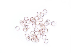 不鏽鋼開口圈, 0.5x4mm玫瑰金色, 36個