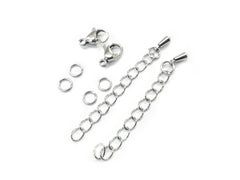 鏈扣套裝, 7x11mm不鏽鋼扣, 2套