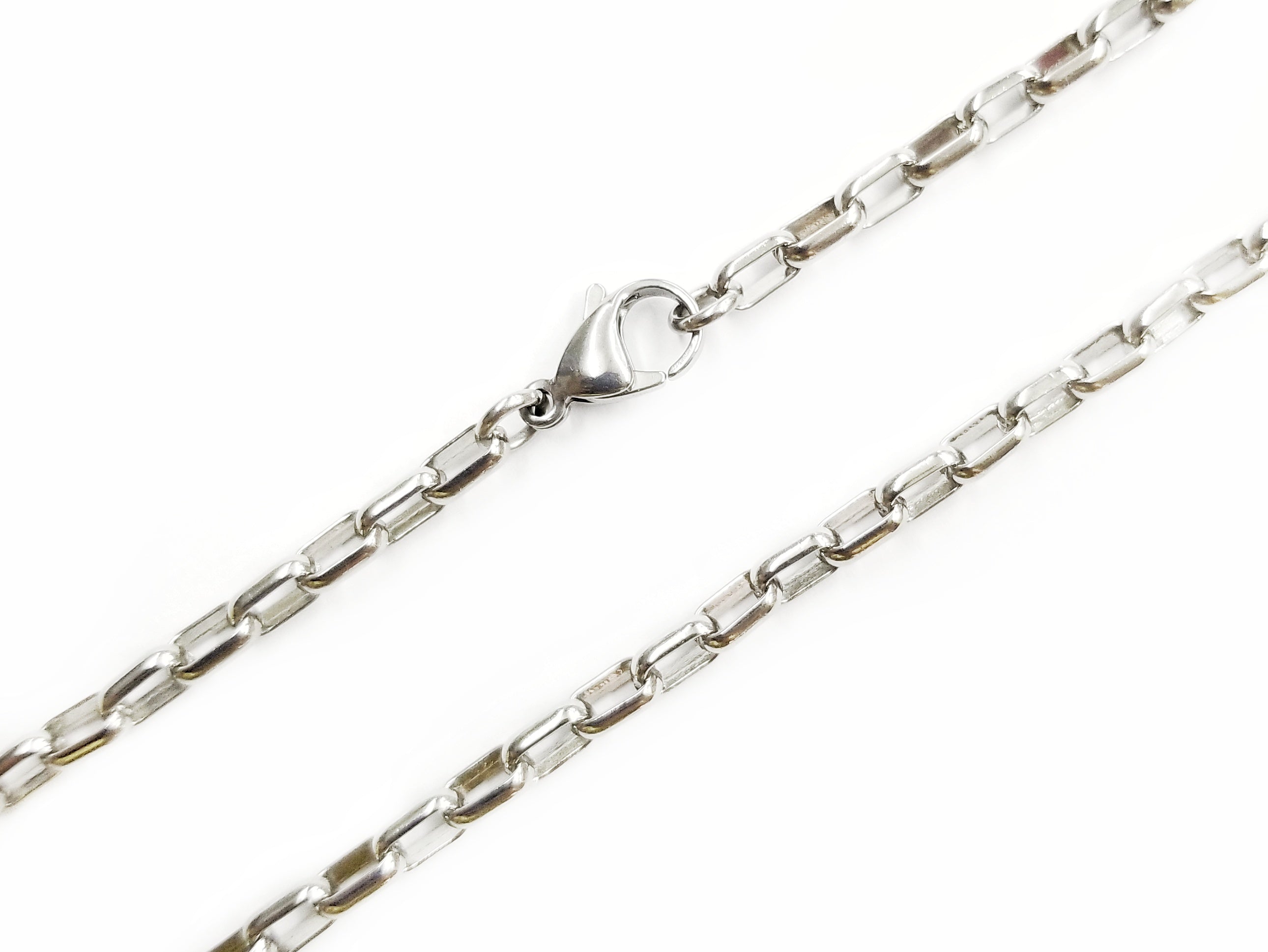 20" Stainless Steel Necklace, 4.5mm Long Rolo Chain | 20“ 不鏽鋼項鏈 4.5mm橢圓鏈