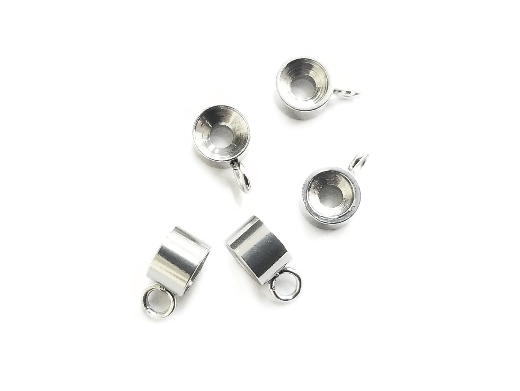 3.4x5mm小孔吊珠, 不鏽鋼, 4個