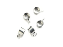 3.4x5mm小孔吊珠, 不鏽鋼, 4個