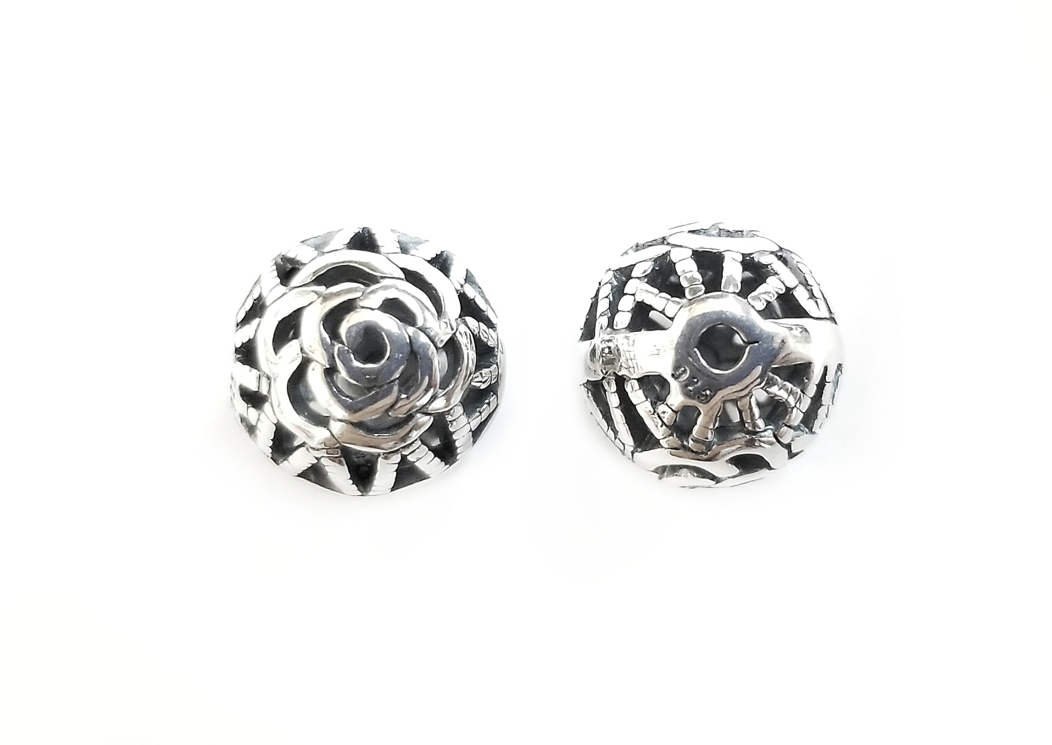 通花銀珠, 1m0m, 玫瑰花圖案