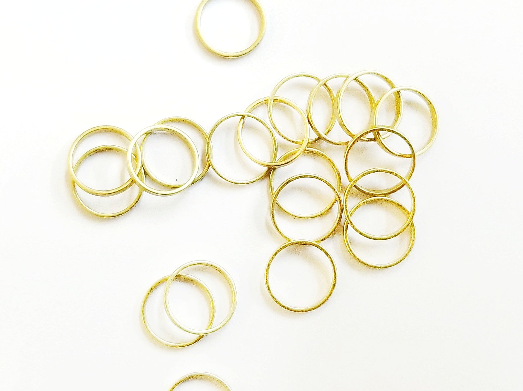 Ring, Brass, 8mm, Dull Golden, 20P Pieces | 銅圈，8mm啞金色，20個