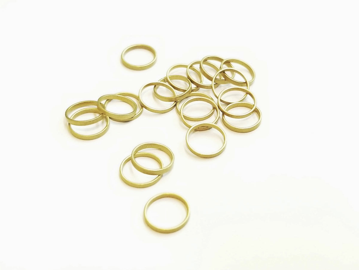 Ring, Brass, 8mm, Dull Golden, 20P Pieces | 銅圈，8mm啞金色，20個