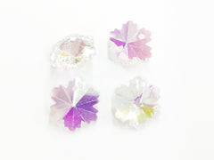 Bead, Glass, Snowflake, 4 Pieces | 雪花玻璃珠，4個