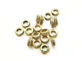 Spacer, Alloy, 3x7mm, Antique Gold, 40 Pieces | 3x7mm古金色合金圈，40個