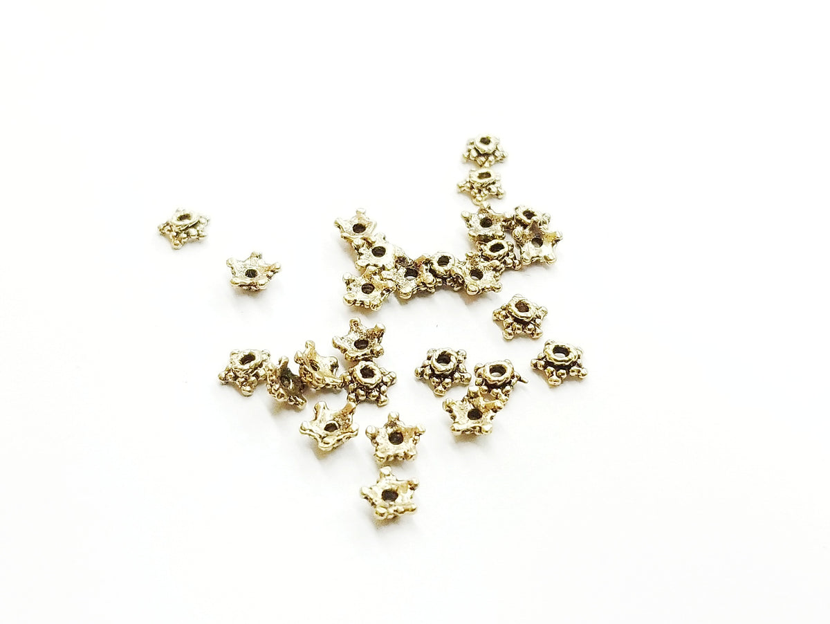 Bead Cap, Alloy, 5.5mm, Antique Copper, 50 Pieces | 合金珠蓋, 5.5mm, 紅古銅色, 50個