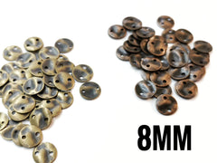 圓銅片, 8mm 雙孔, 100個