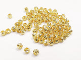 Brass beads, 4mm, faceted cut round, 30 pcs | 銅珠, 4mm實心切面銅珠, 30個