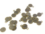 Brass Charm, 6x0.5mm, stamping tag, 50 pcs | 圓銅片, 6x0.5mm, 邊孔, 50個