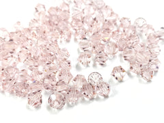 雙尖水晶玻璃, 6mm, 水紅, 72粒