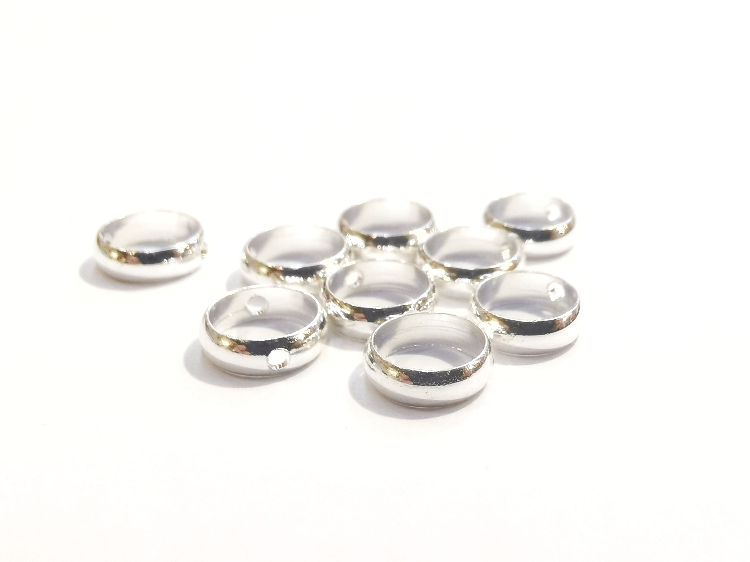 雙孔銅圈, 6mm, 8個