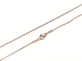 Stainless Steel Necklace, 1mm Snake Chain, Rosegold color | 不鏽鋼項鏈 1mm蛇骨鏈, 玫瑰金色