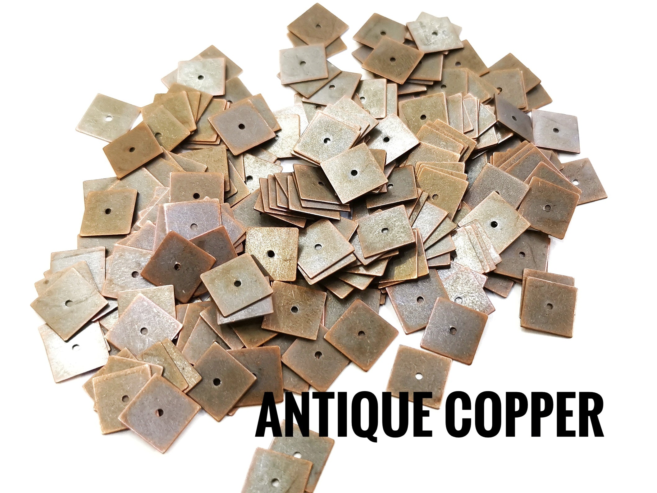 特價, 方形銅片, 8x8mm, 中孔, 100個