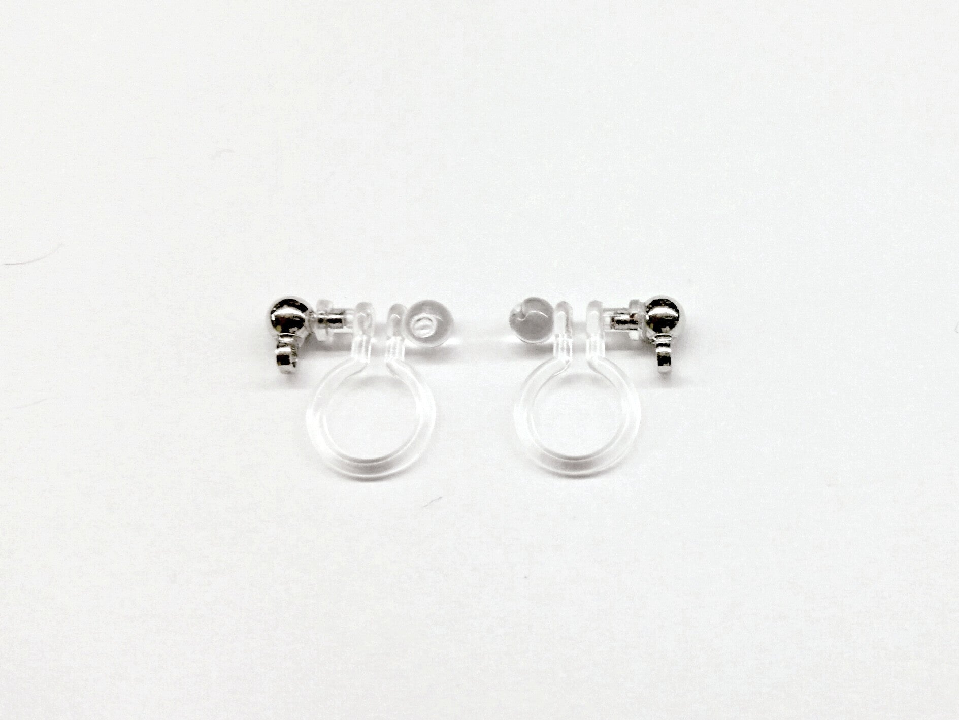 Silicone Clip On Earrings, 2 Pairs - amakeit bead 天富