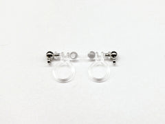 Silicone Clip On Earrings, 2 Pairs - amakeit bead 天富