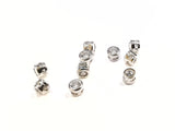 Beads, Brass, Cubic Zirconia, 4.5mm, 4 Pcs | 銅珠, 方晶鋯石, 4.5mm, 4個