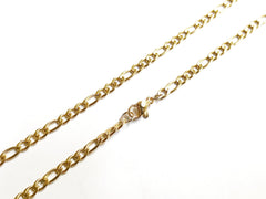 24"/30" Stainless Steel Necklace, 4mm Mother-Son Curb Chain | 24'/30” 不鏽鋼項鏈 4mm母子鏈