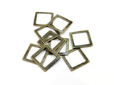 Brass Charm, Square frame, 15x15mm, 10 pcs | 銅片, 方形, 15x15mm, 10個