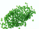 雙尖水晶玻璃, 3mm, 綠色, 144粒