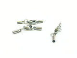 Cord End Stainless Steel Cap Clasp Set, 2.0mm cord, 2 Sets - amakeit bead 天富