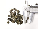 Brass Charm, Ripple, 6/8/10mm, top hole, 100 pcs | 圓銅片, 6/8/10mm, 邊孔, 100個
