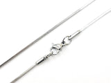 Stainless Steel Snake Chain Necklace with Lobster Clasp, 1.2mm Square Chain, Price Per Piece - amakeit bead 天富