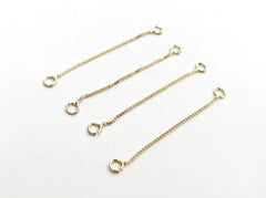 Connector, brass chain, 48mm | 連接銅鏈, 焊開口圈, 48mm