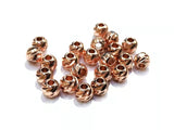 Brass beads, 5.5mm, faceted cut round, 24 pcs | 銅珠, 5.5mm實心切面銅珠, 24個