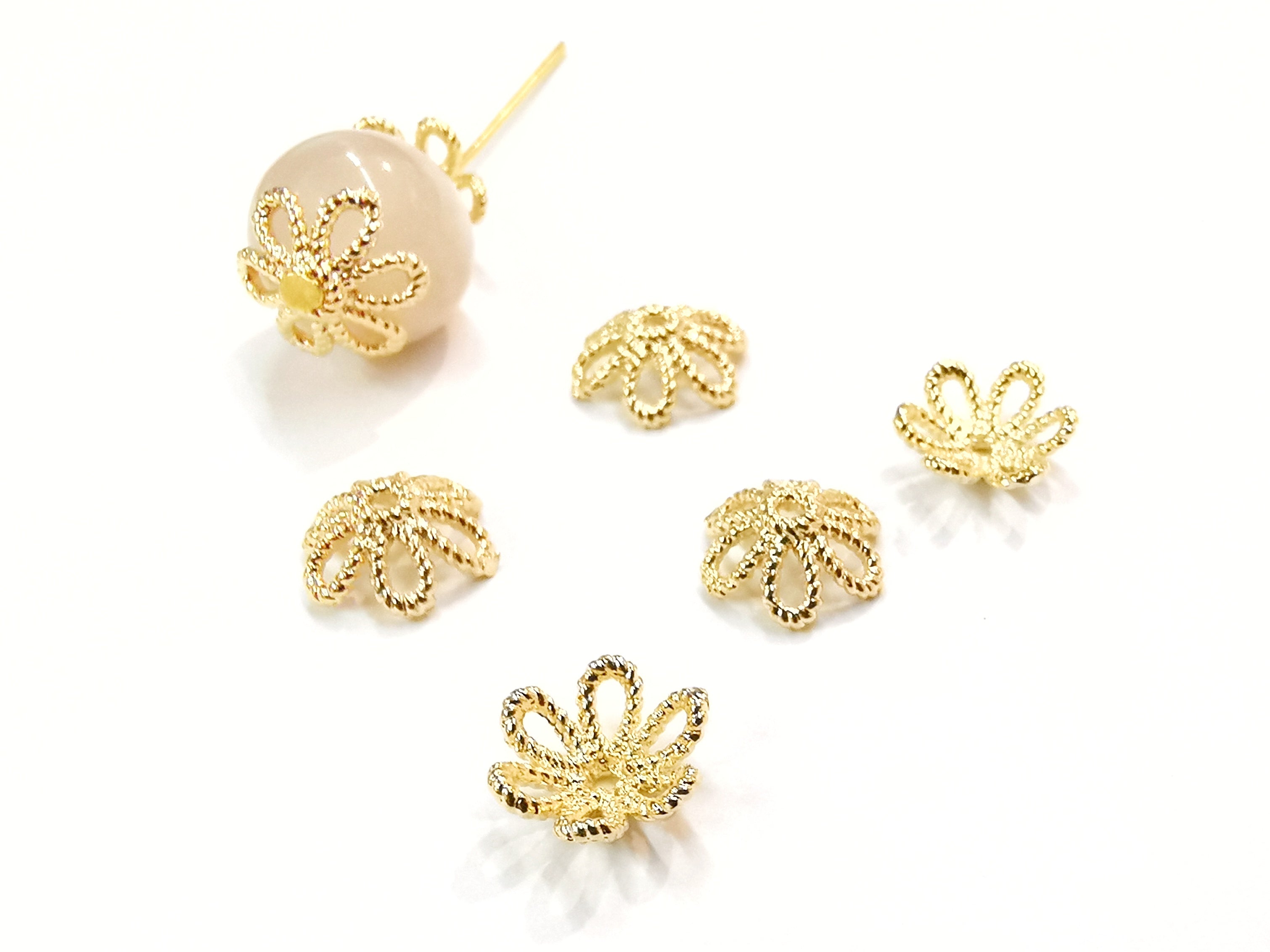 銅珠蓋, 8.5mm, 12mm珠用, 24個