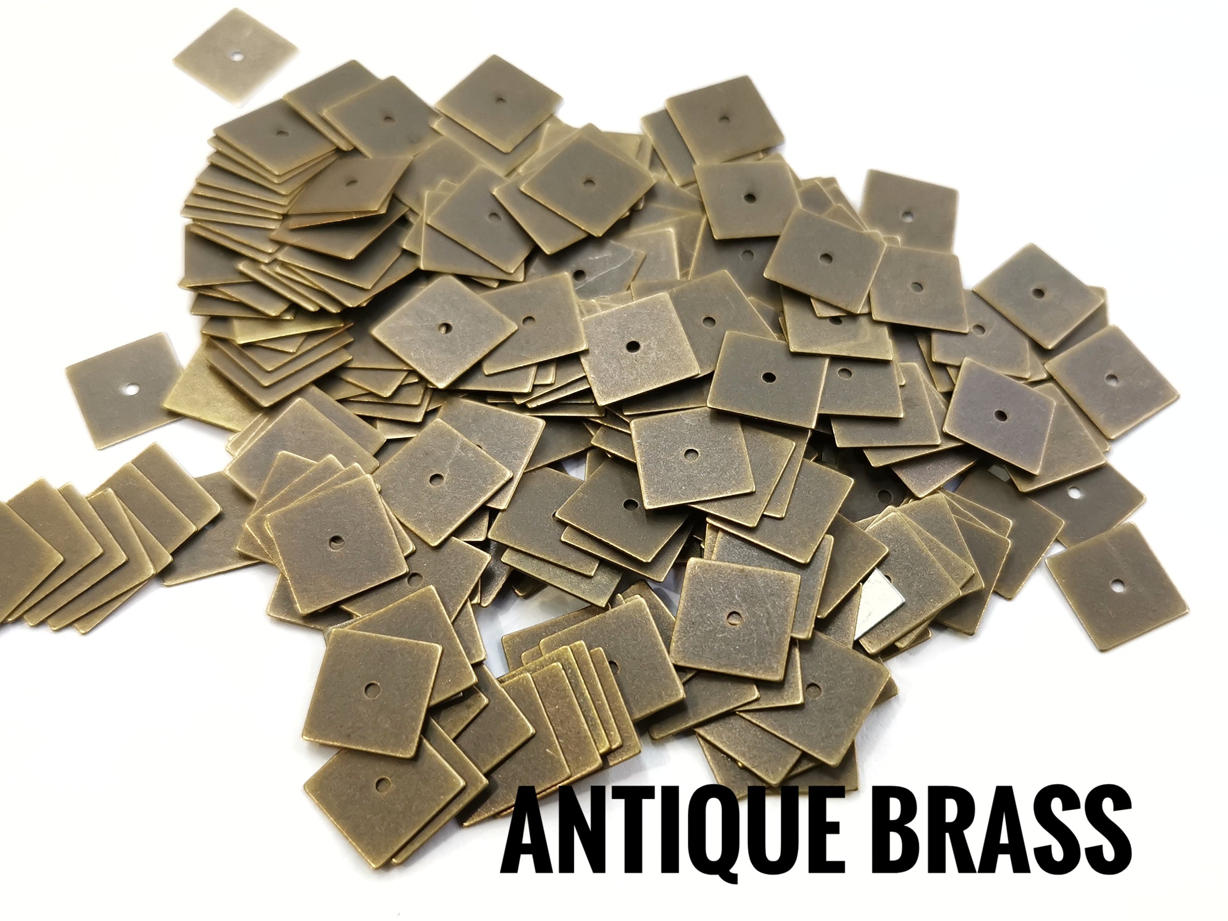 特價, 方形銅片, 8x8mm, 中孔, 100個