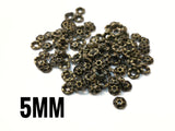 Brass sequins, 5mm, centre hole, 100 pcs | 圓銅片, 5mm, 中孔, 100個