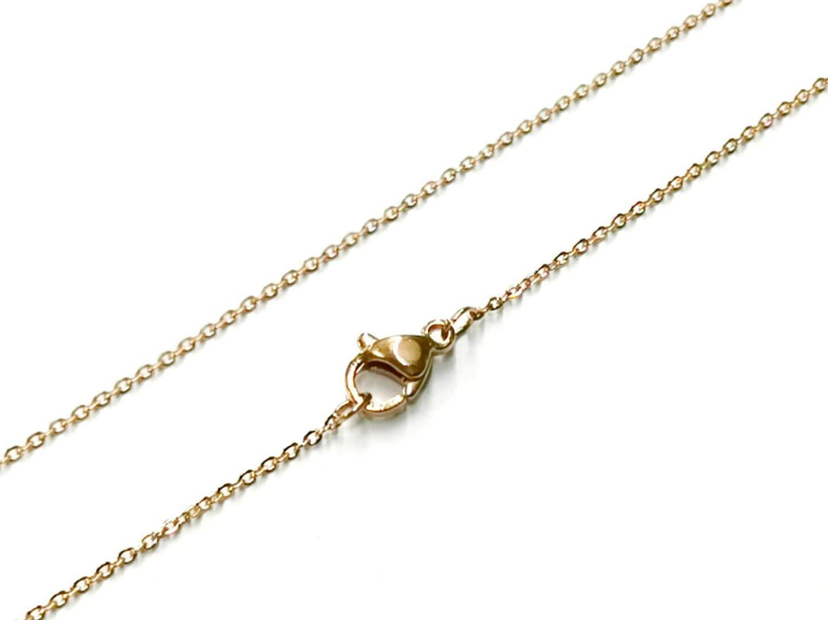 16"/18"/20"/24" 不鏽鋼項鏈 1.2mm十字鏈, 玫瑰金色