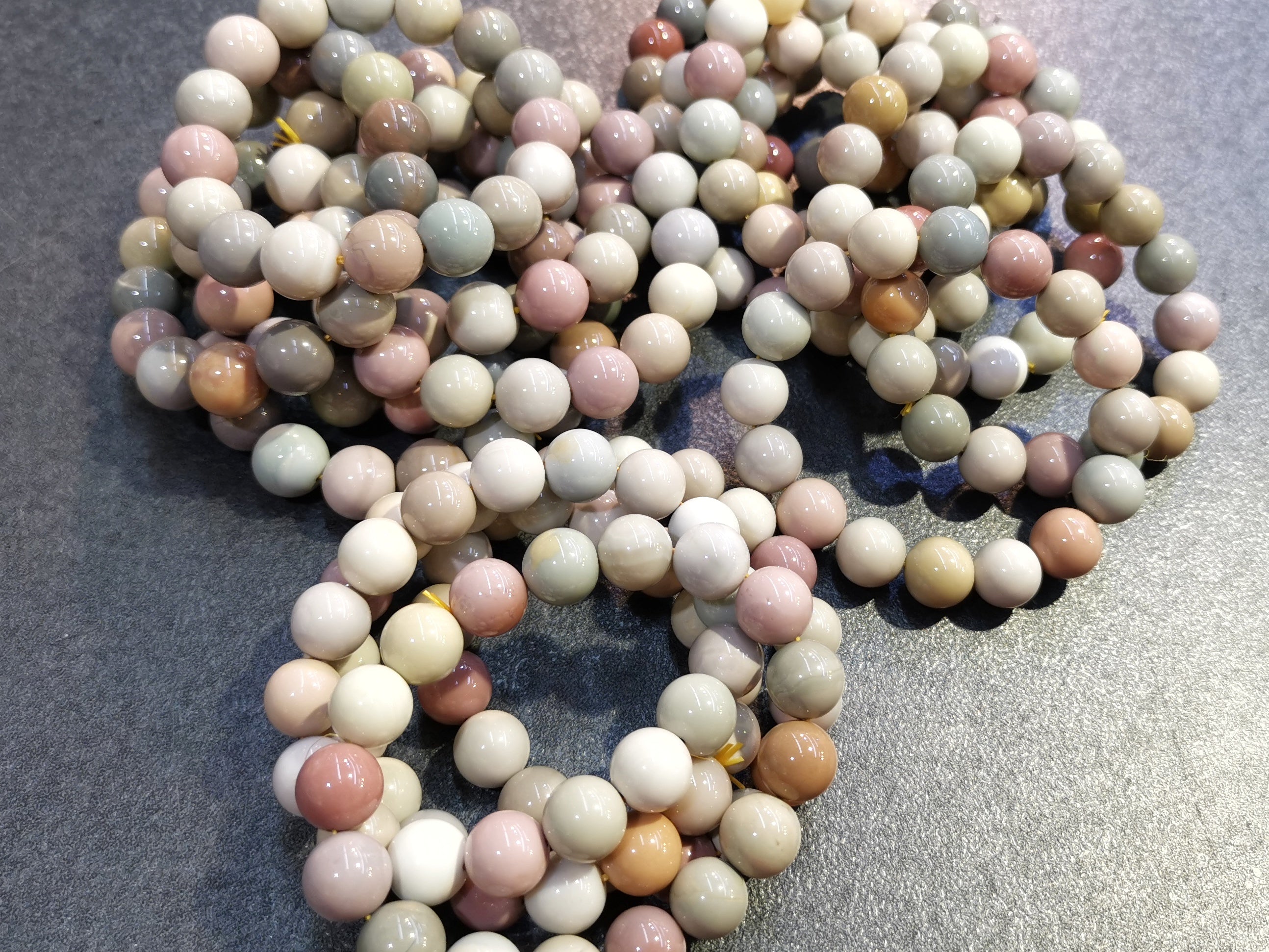 阿拉善瑪瑙, 奶油色, 單圈手鏈