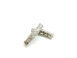 Bugle Findings, 7x30mm Silver color tube, Cubic Zirconia, Price Per Piece - amakeit bead 天富