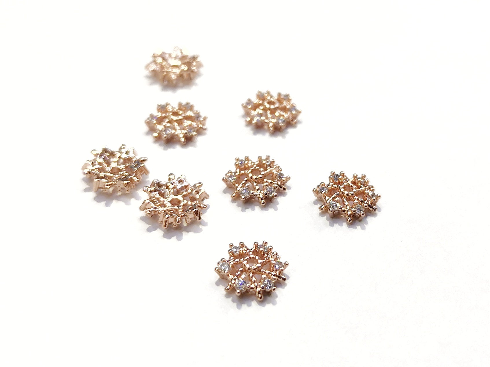 銅珠蓋, 鋯石, 8mm, 2個