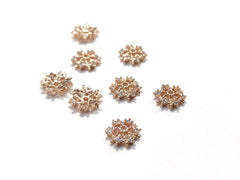 銅珠蓋, 鋯石, 8mm, 2個