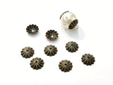 Bead Cap, Brass, 10mm, Fit For 14mm Bead, 24 Pieces | 銅珠蓋, 10mm, 14mm珠用, 24個
