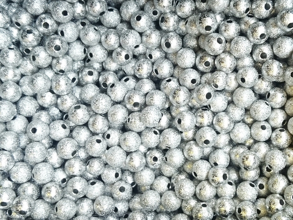 Sanded Brass Bead, Round, 6mm, Price Per Pack - amakeit bead 天富