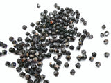 Bicone Glass Bead, 3mm, Jet hematite, 144 Pcs | 雙尖水晶玻璃, 3mm, 黑色鍍光, 144粒