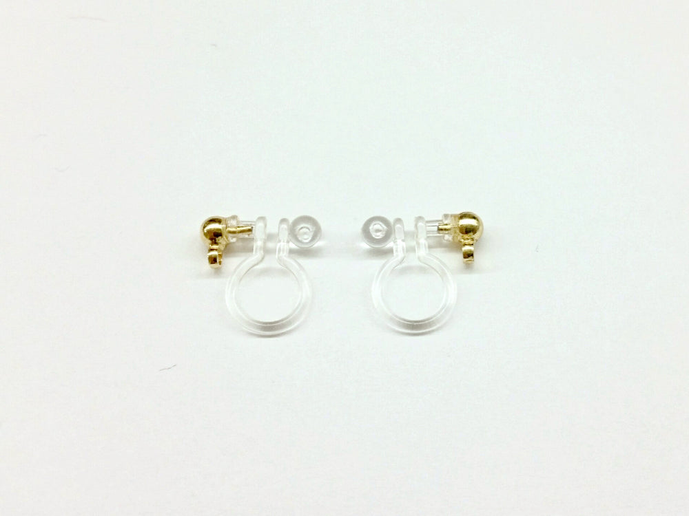 Silicone Clip On Earrings, 2 Pairs - amakeit bead 天富