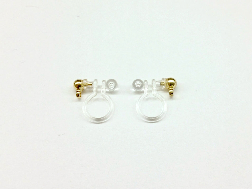 Silicone Clip On Earrings, 2 Pairs - amakeit bead 天富