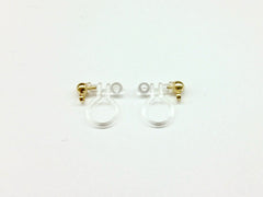 Silicone Clip On Earrings, 2 Pairs - amakeit bead 天富