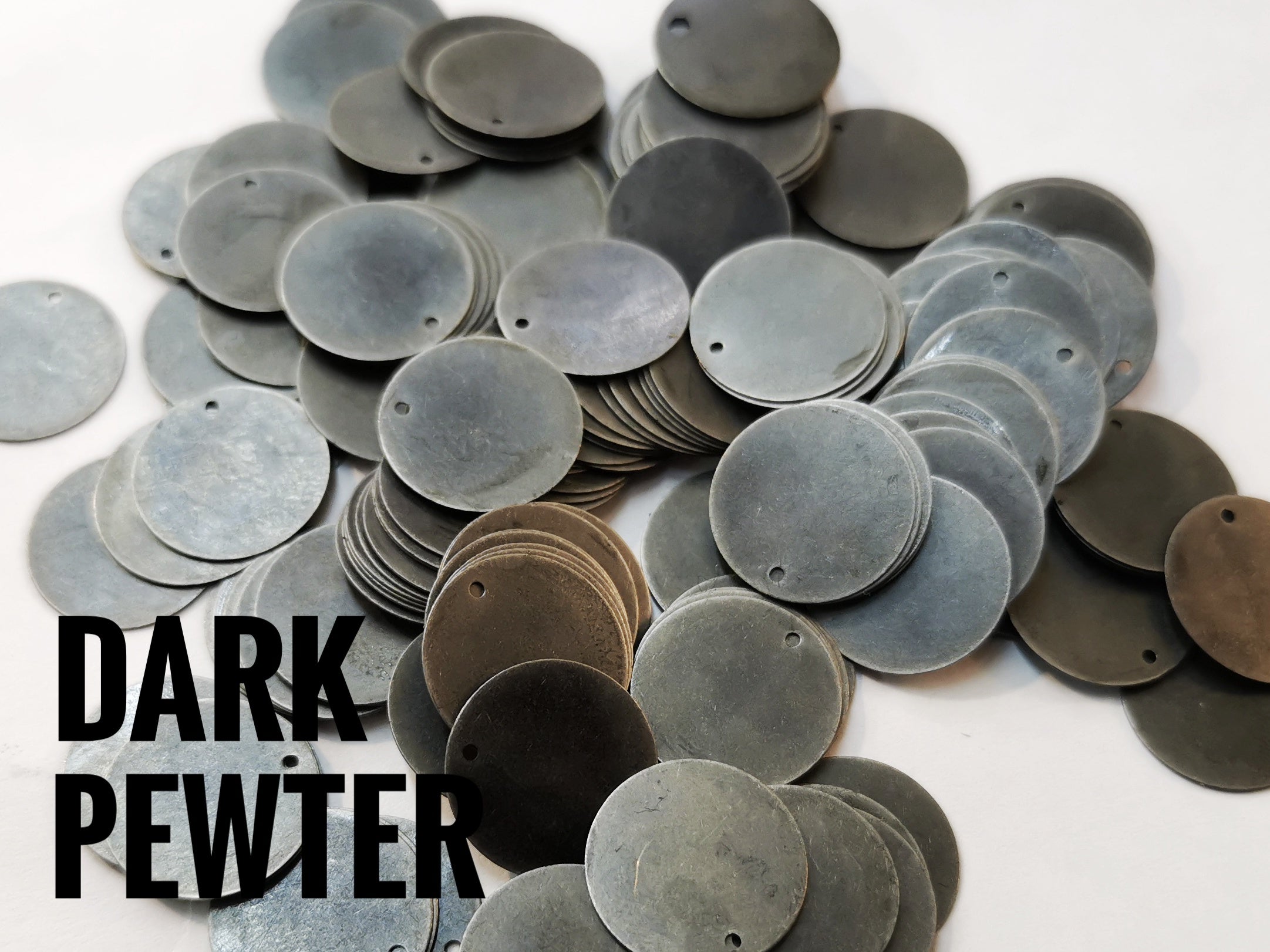 Clearance, Brass Charm, 14mm, stamping tag, 50 pcs | 特價, 圓銅片, 14mm, 邊孔, 50個