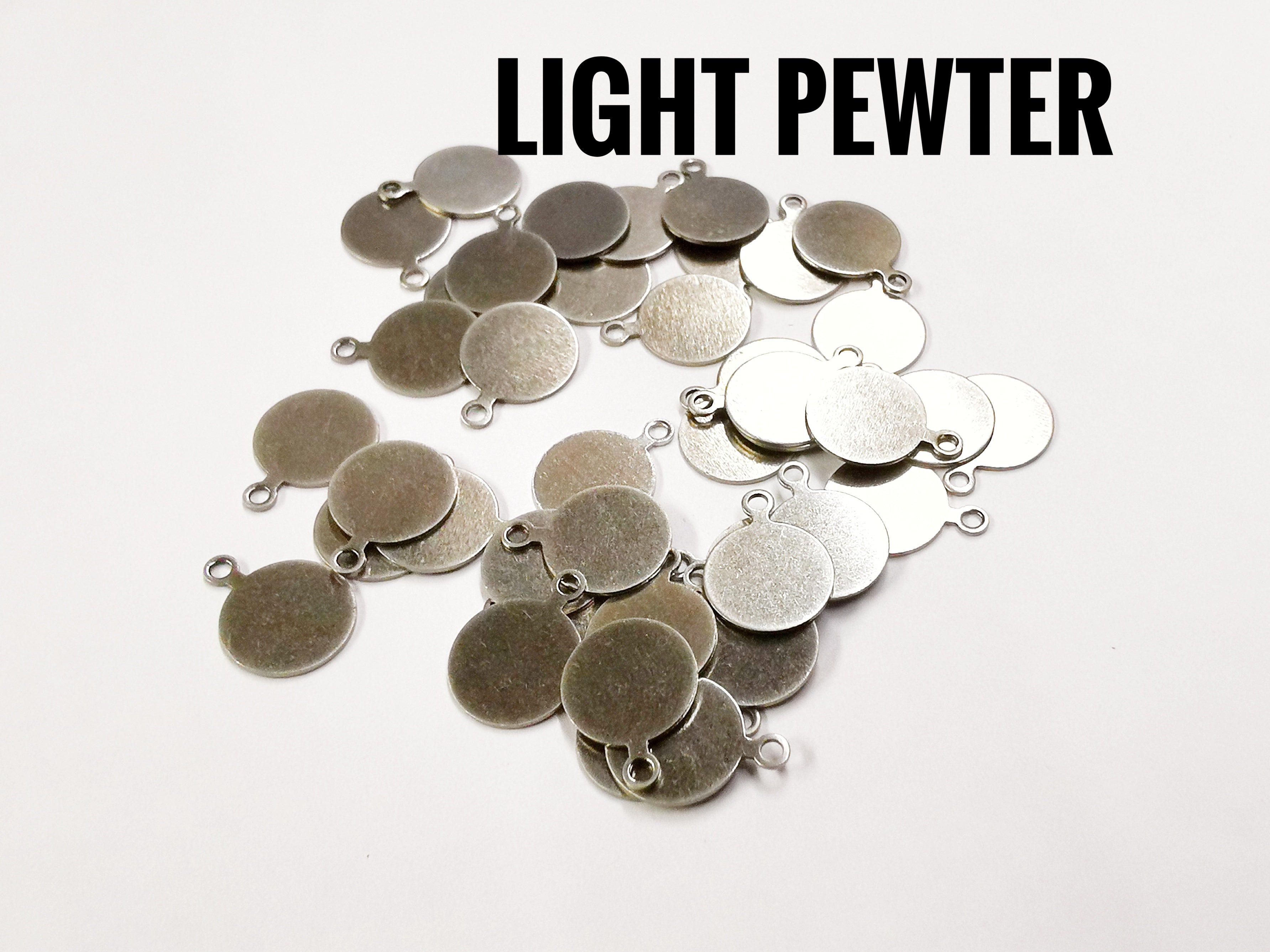 Brass Charm, 10mm, stamping tag, 36 pcs | 圓銅片, 10mm, 邊孔, 36個