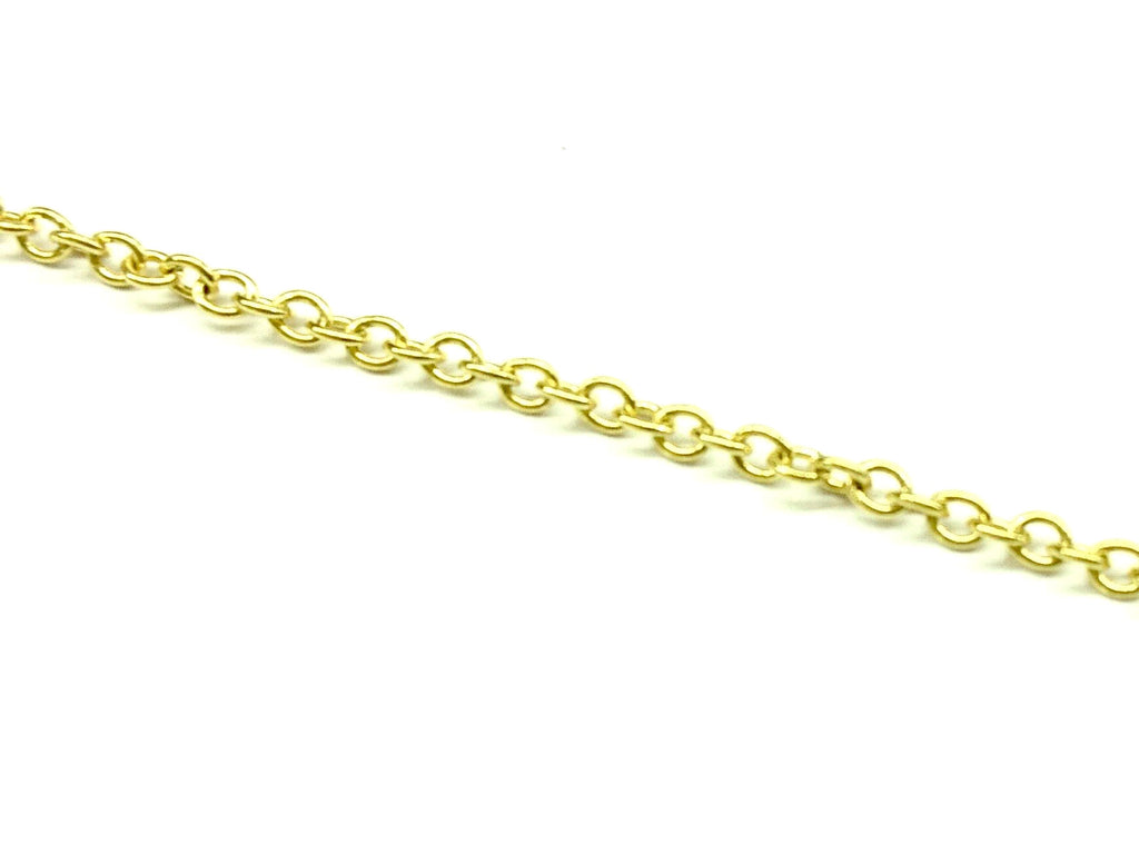 1.6x2mm Stainless Steel Oval Cable Chain, Price Per Yard - amakeit bead 天富